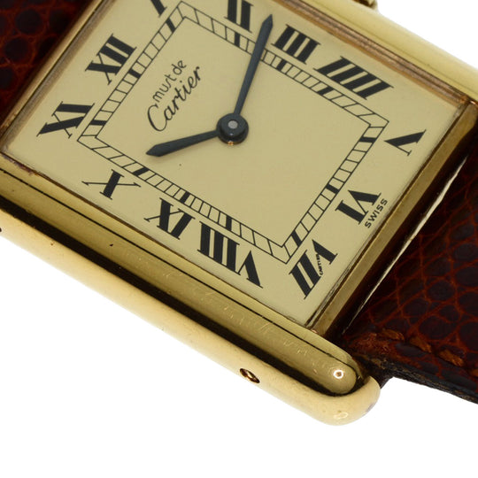 CARTIER Watches Hand Winding 1974213 SV gold Must tank LM Ivory dial