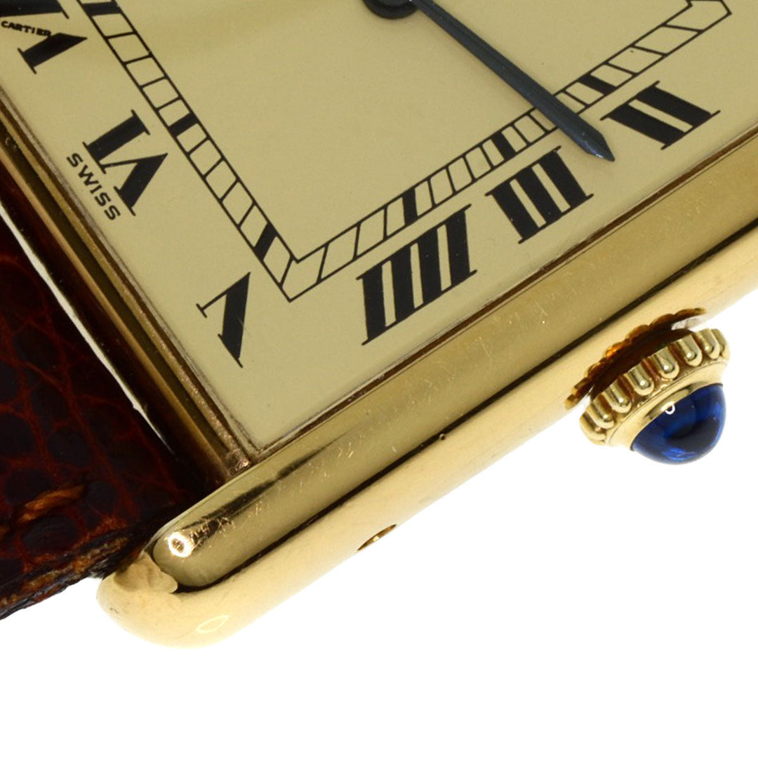 CARTIER Watches Hand Winding 1974213 SV gold Must tank LM Ivory dial