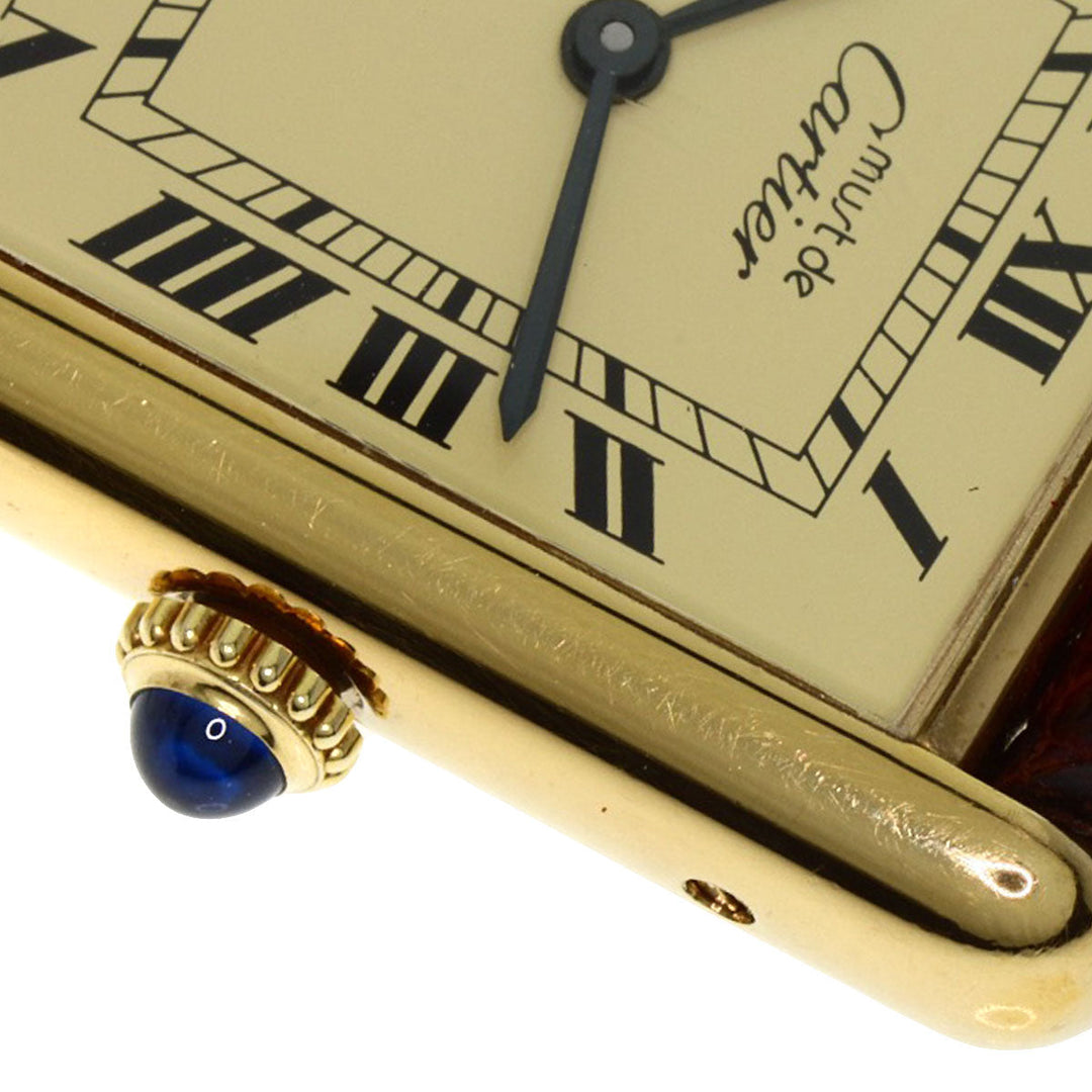 CARTIER Watches Hand Winding 1974213 SV gold Must tank LM Ivory dial