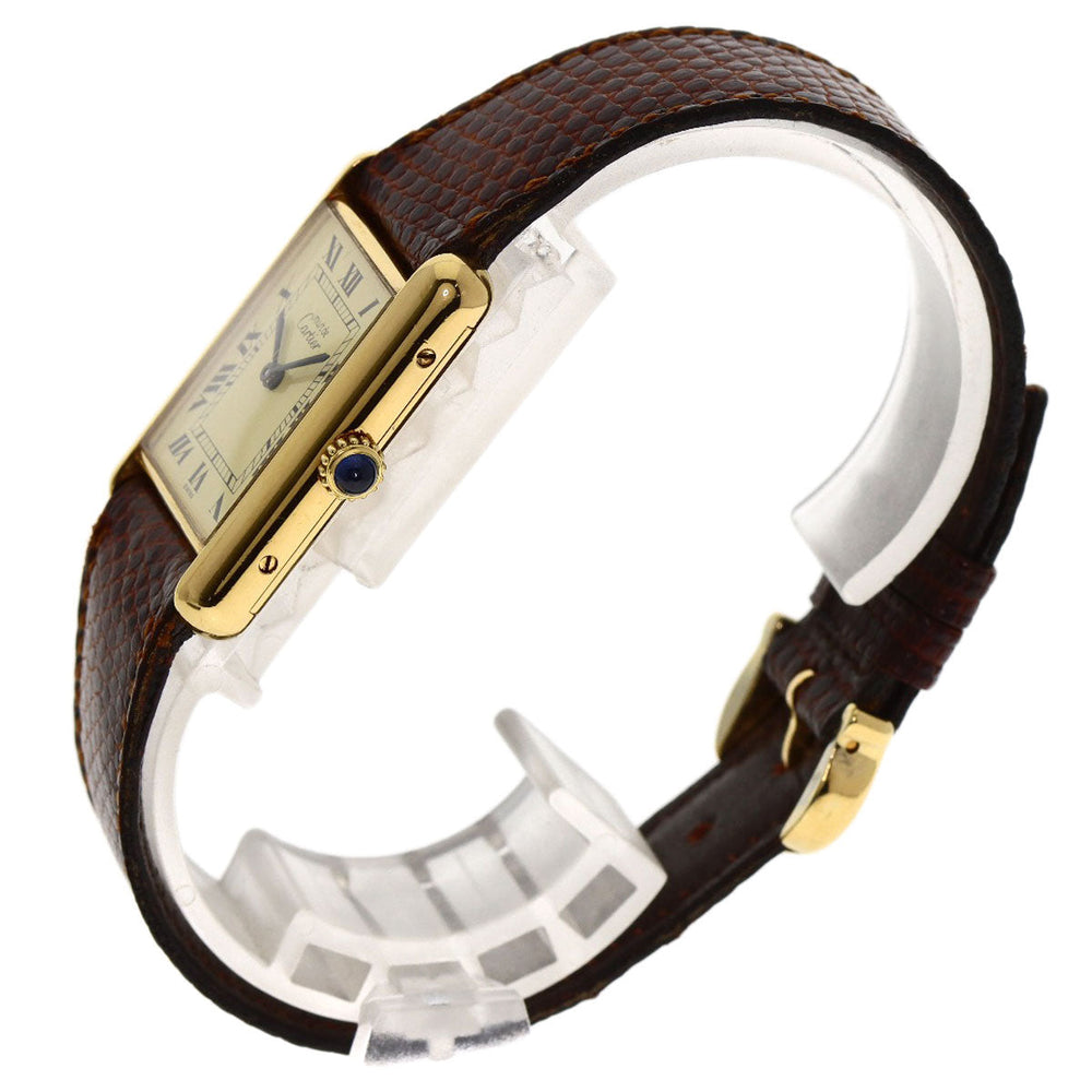 CARTIER Watches Hand Winding 1974213 SV gold Must tank LM Ivory dial