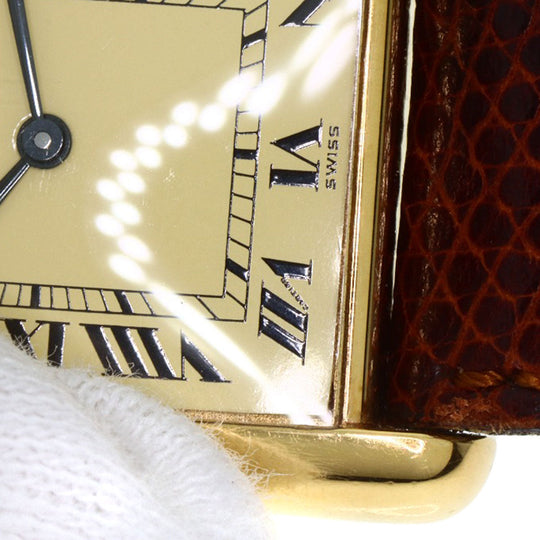 CARTIER Watches Hand Winding 1974213 SV gold Must tank LM Ivory dial