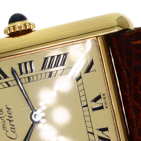 CARTIER Watches Hand Winding 1974213 SV gold Must tank LM Ivory dial