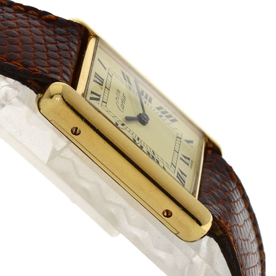 CARTIER Watches Hand Winding 1974213 SV gold Must tank LM Ivory dial
