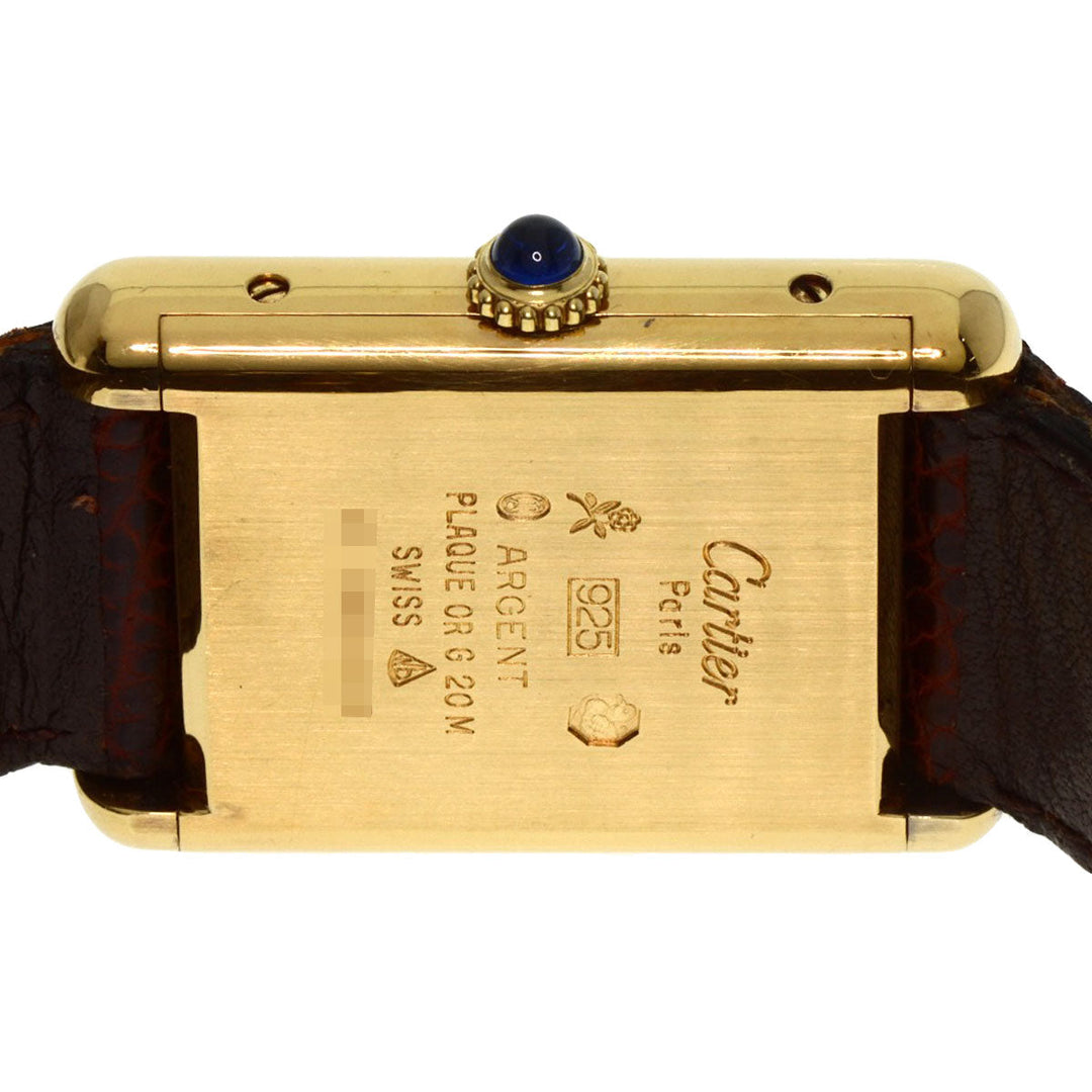 CARTIER Watches Hand Winding 1974213 SV gold Must tank LM Ivory dial