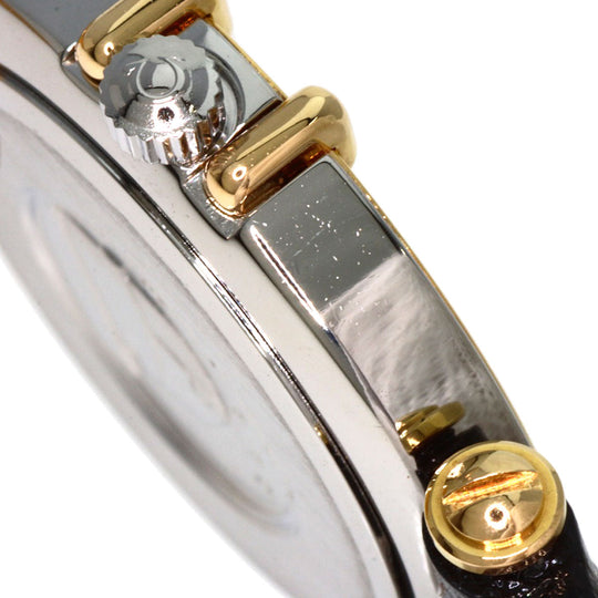 OMEGA Watches Quartz Stainless Steel, Leather gold Constellation flat bezel gold dial Women Used Authentic