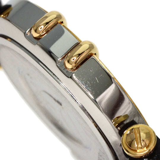 OMEGA Watches Quartz Stainless Steel, Leather gold Constellation flat bezel gold dial Women Used Authentic