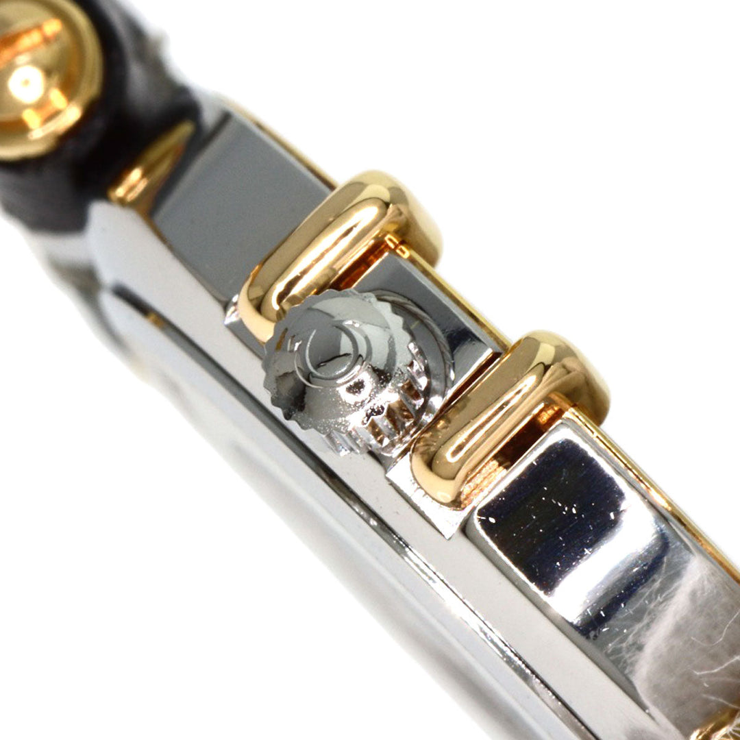OMEGA Watches Quartz Stainless Steel, Leather gold Constellation flat bezel gold dial Women Used Authentic