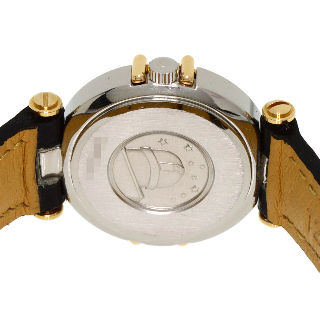 OMEGA Watches Quartz Stainless Steel, Leather gold Constellation flat bezel gold dial Women Used Authentic