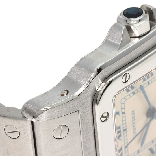CARTIER Watches Quartz W20018D6 Stainless Steel , Stainless Steel Silver Santosgalbe LM Silver dial mens Used Authentic
