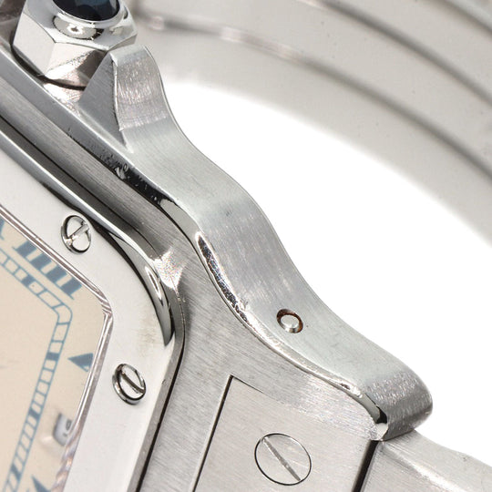 CARTIER Watches Quartz W20018D6 Stainless Steel , Stainless Steel Silver Santosgalbe LM Silver dial mens Used Authentic
