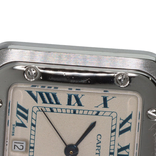 CARTIER Watches Quartz W20018D6 Stainless Steel , Stainless Steel Silver Santosgalbe LM Silver dial mens Used Authentic