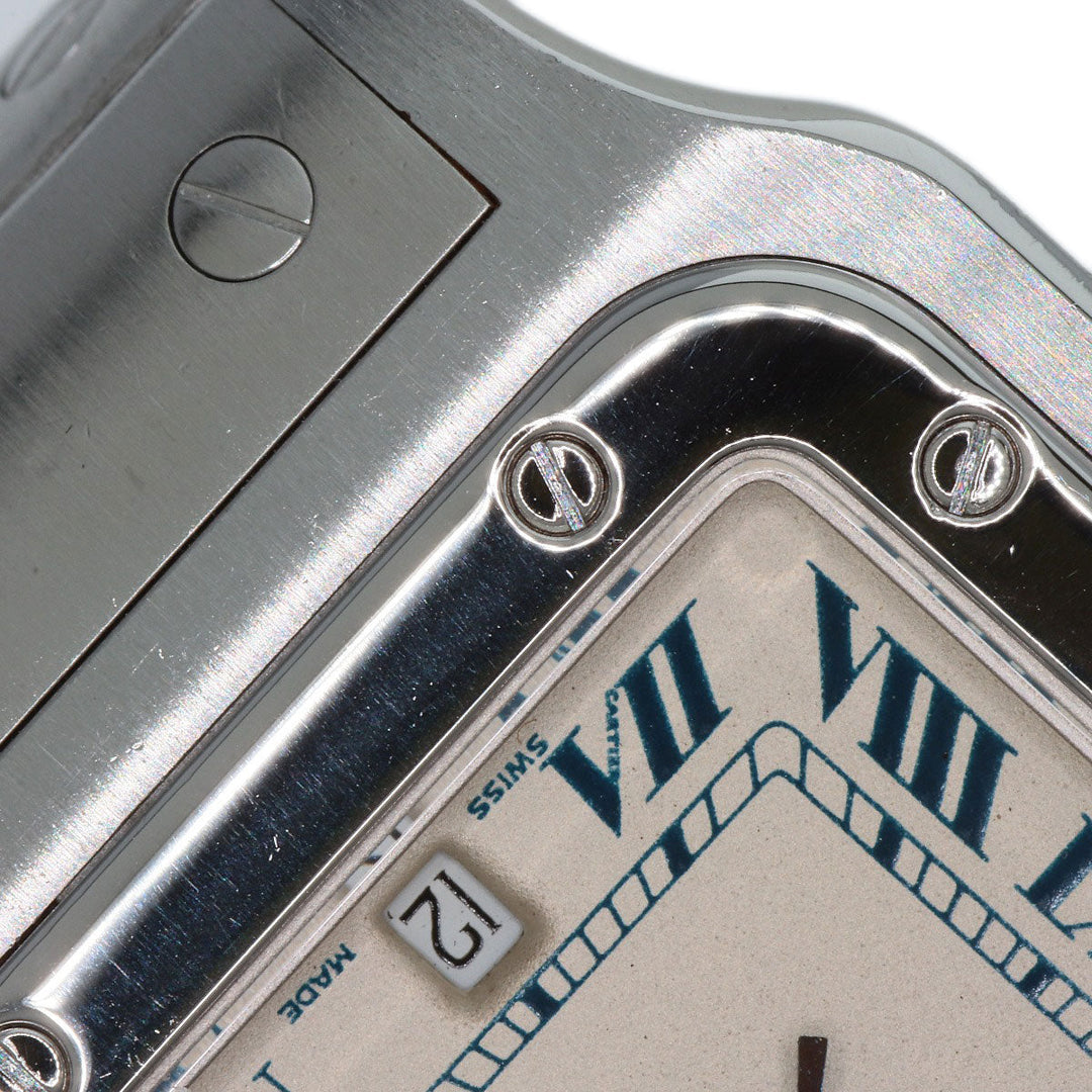 CARTIER Watches Quartz W20018D6 Stainless Steel , Stainless Steel Silver Santosgalbe LM Silver dial mens Used Authentic