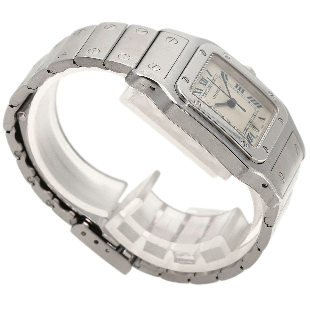 CARTIER Watches Quartz W20018D6 Stainless Steel , Stainless Steel Silver Santosgalbe LM Silver dial mens Used Authentic