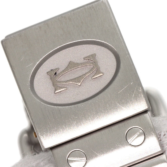CARTIER Watches Quartz W20018D6 Stainless Steel , Stainless Steel Silver Santosgalbe LM Silver dial mens Used Authentic