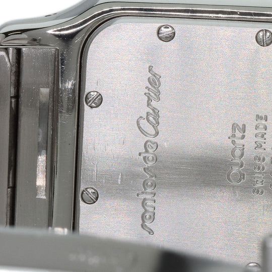 CARTIER Watches Quartz W20018D6 Stainless Steel , Stainless Steel Silver Santosgalbe LM Silver dial mens Used Authentic