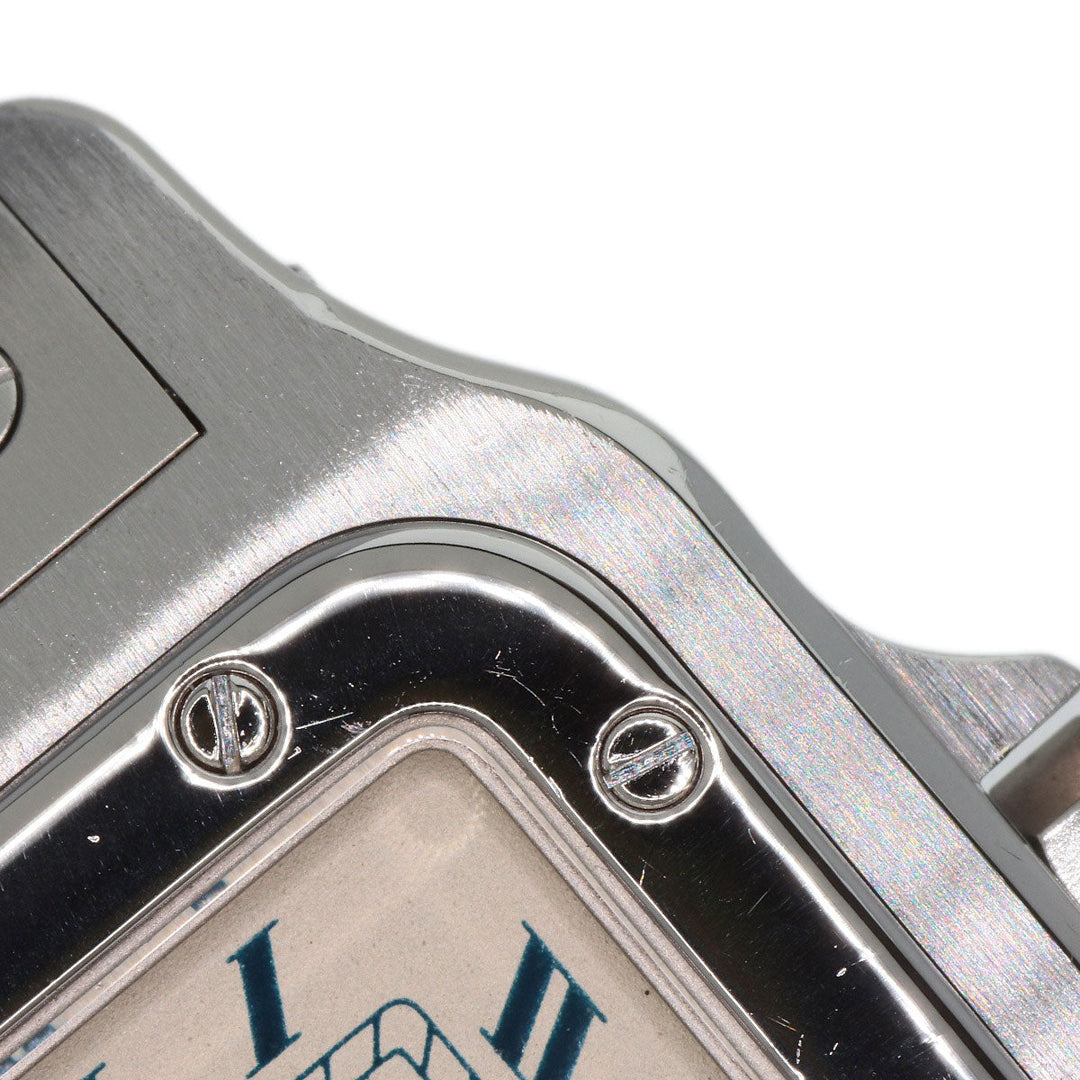 CARTIER Watches Quartz W20018D6 Stainless Steel , Stainless Steel Silver Santosgalbe LM Silver dial mens Used Authentic