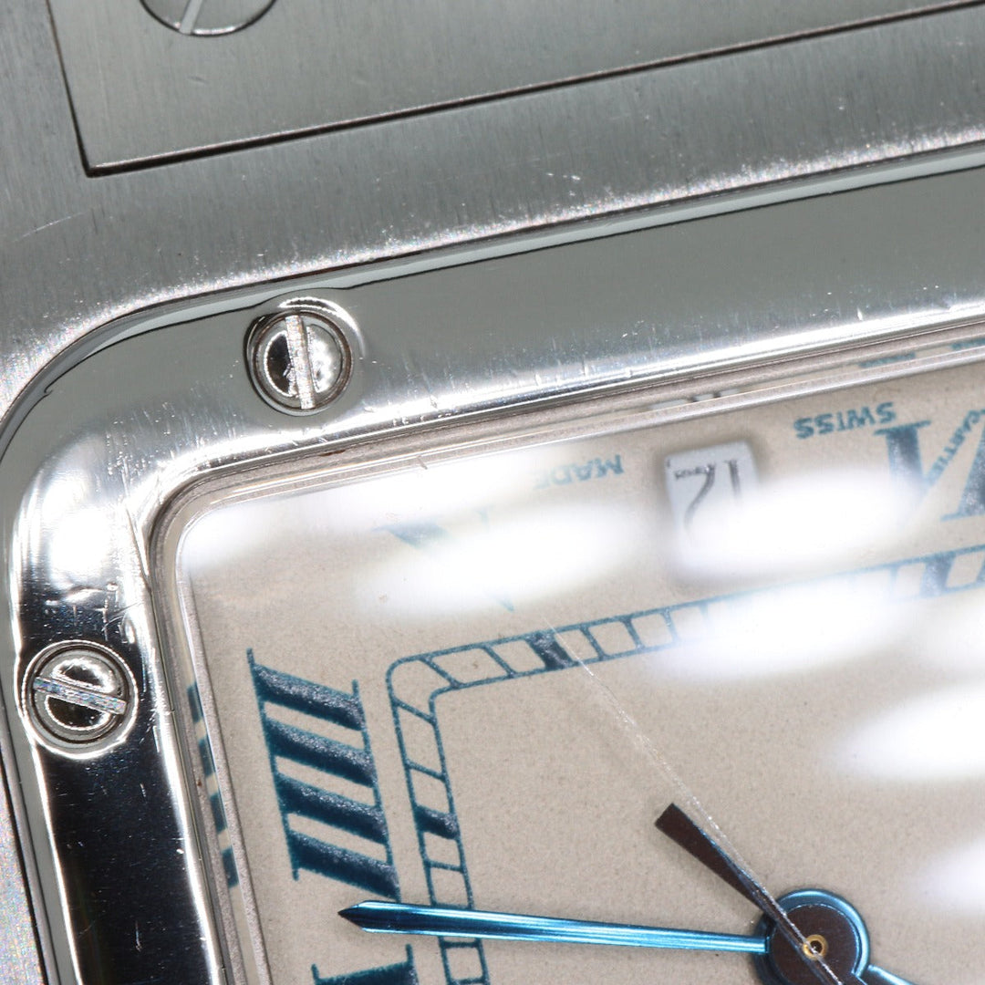 CARTIER Watches Quartz W20018D6 Stainless Steel , Stainless Steel Silver Santosgalbe LM Silver dial mens Used Authentic