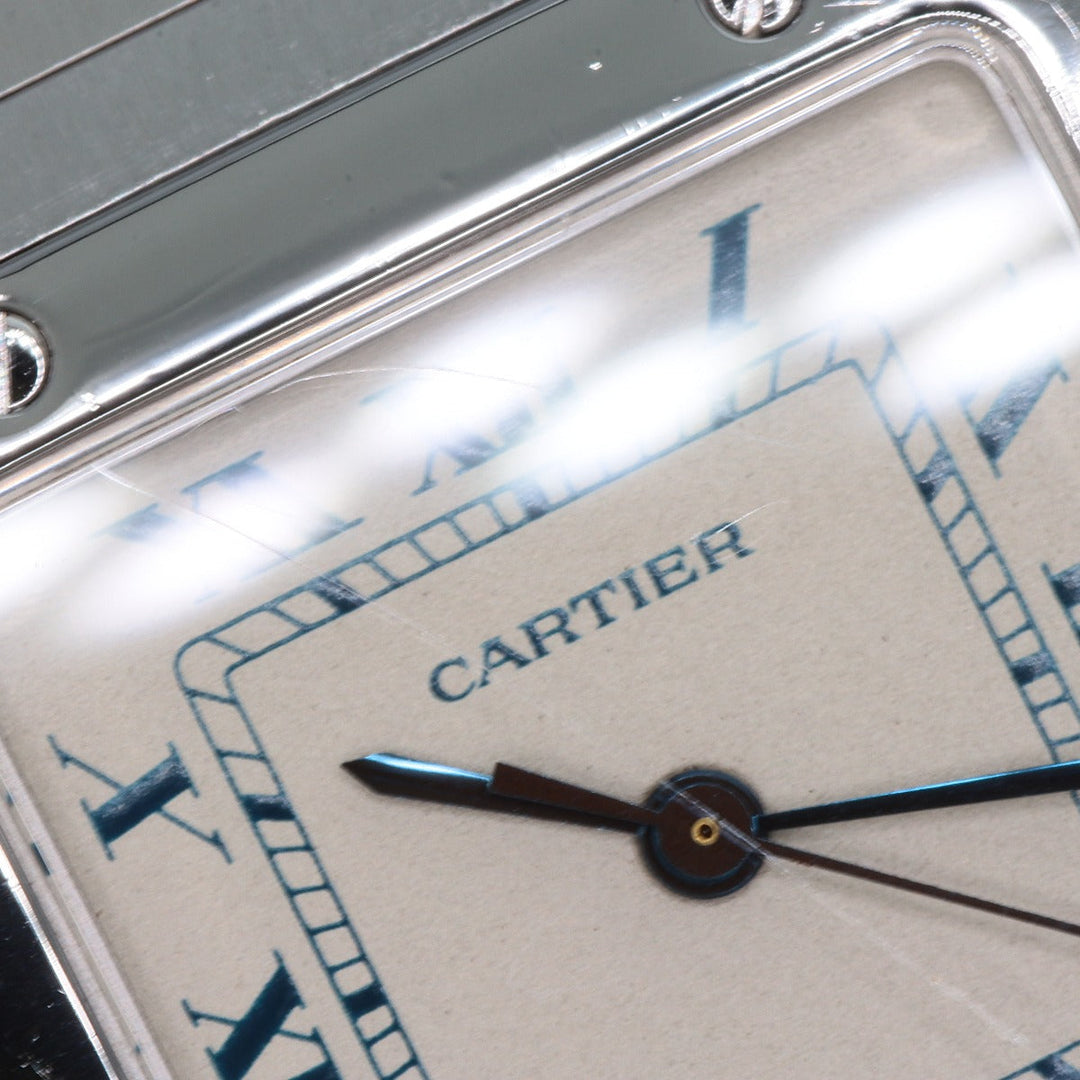 CARTIER Watches Quartz W20018D6 Stainless Steel , Stainless Steel Silver Santosgalbe LM Silver dial mens Used Authentic