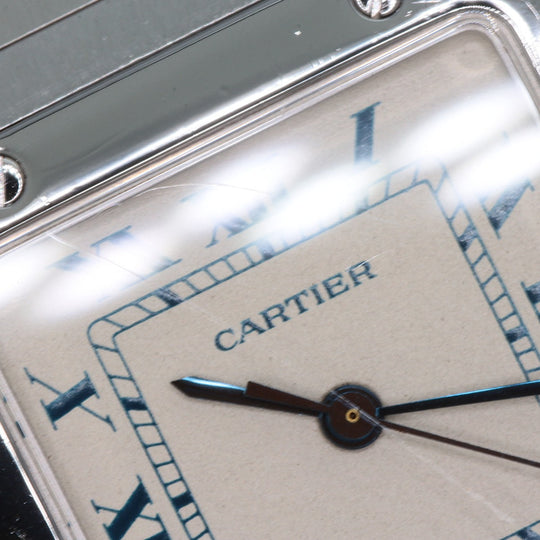 CARTIER Watches Quartz W20018D6 Stainless Steel , Stainless Steel Silver Santosgalbe LM Silver dial mens Used Authentic