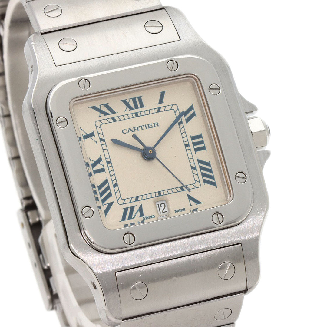 CARTIER Watches Quartz W20018D6 Stainless Steel , Stainless Steel Silver Santosgalbe LM Silver dial mens Used Authentic
