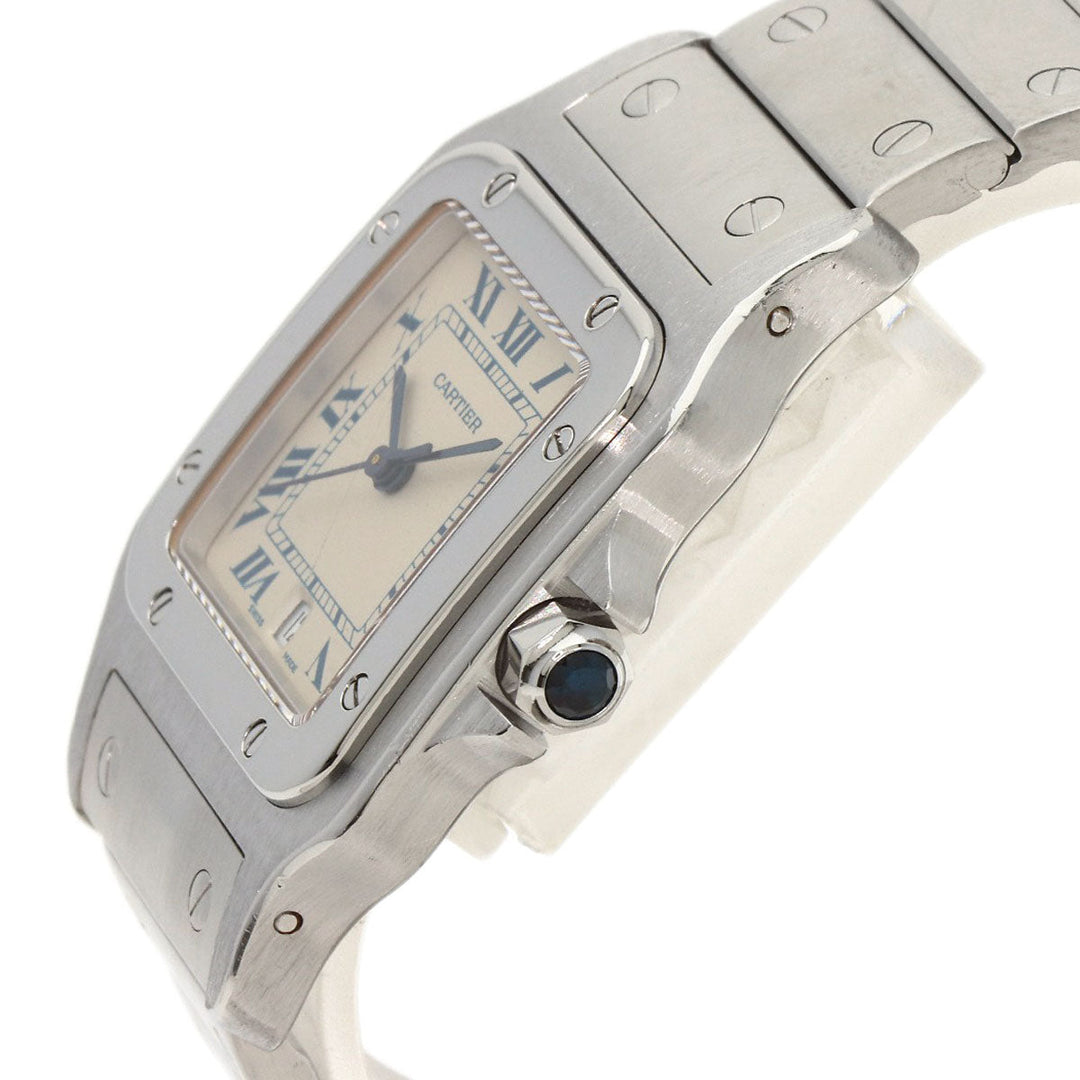 CARTIER Watches Quartz W20018D6 Stainless Steel , Stainless Steel Silver Santosgalbe LM Silver dial mens Used Authentic