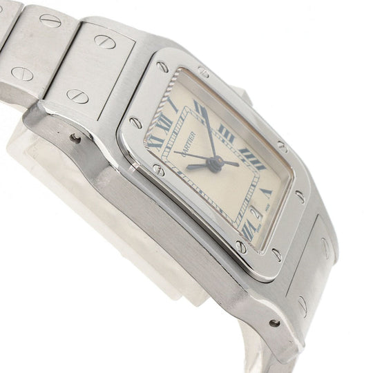 CARTIER Watches Quartz W20018D6 Stainless Steel , Stainless Steel Silver Santosgalbe LM Silver dial mens Used Authentic