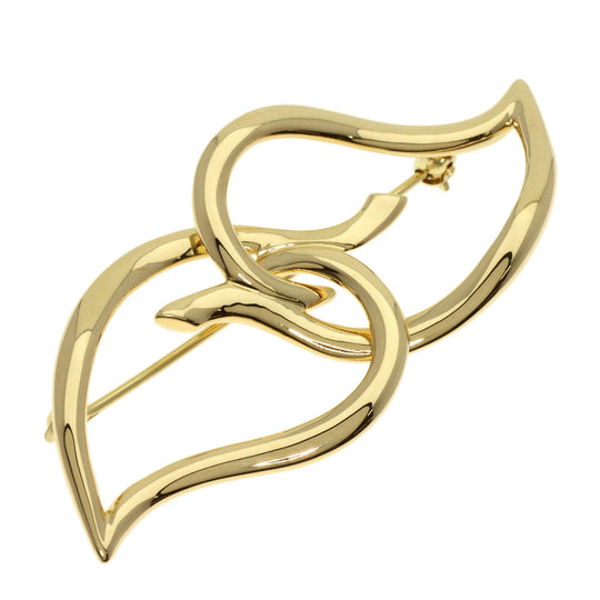 TIFFANY&Co. Brooch 18K Yellow Gold gold double leaf Women Used Authentic