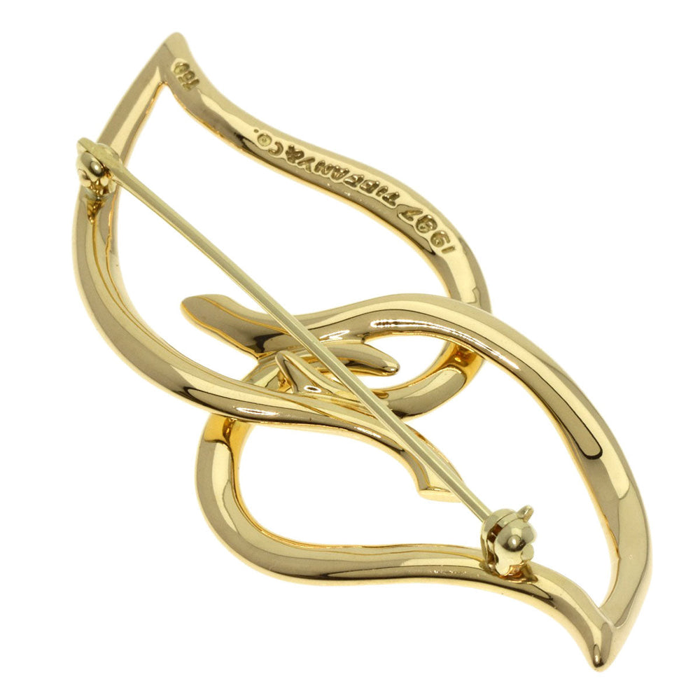 TIFFANY&Co. Brooch 18K Yellow Gold gold double leaf Women Used Authentic