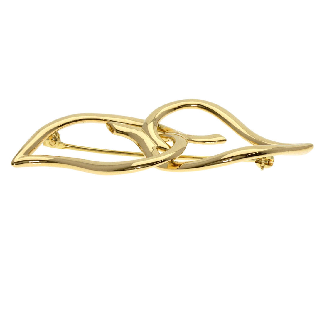 TIFFANY&Co. Brooch 18K Yellow Gold gold double leaf Women Used Authentic