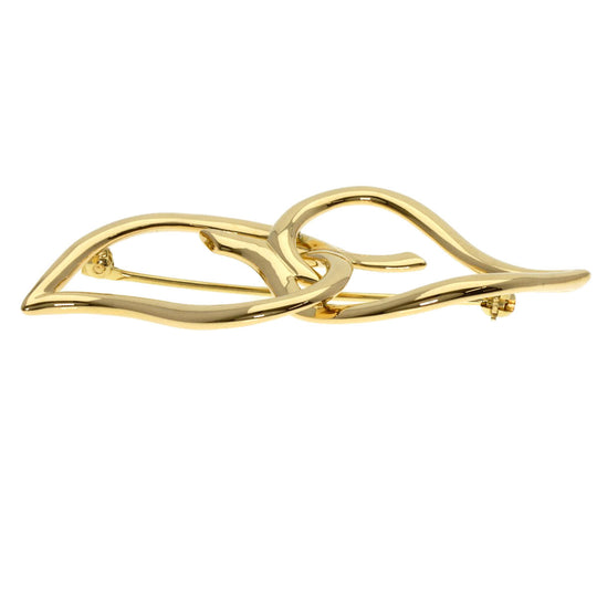 TIFFANY&Co. Brooch 18K Yellow Gold gold double leaf Women Used Authentic