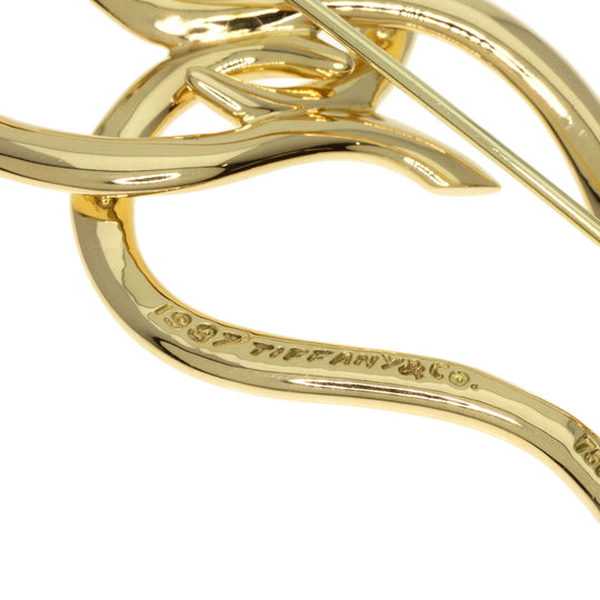 TIFFANY&Co. Brooch 18K Yellow Gold gold double leaf Women Used Authentic