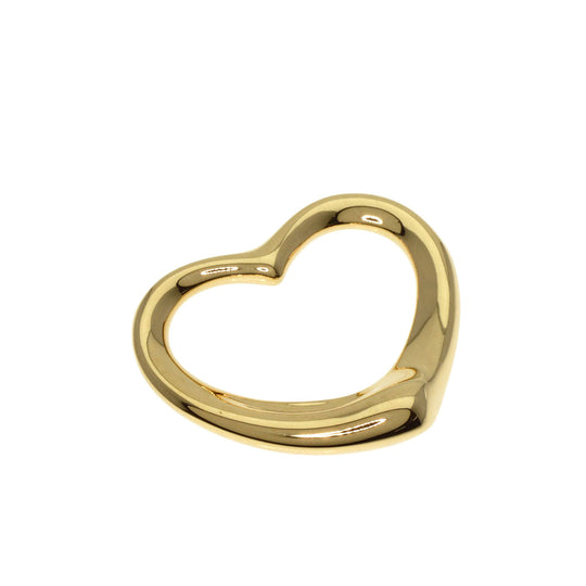 TIFFANY&Co. Pendant top 18K Yellow Gold gold Open heart Women Used Authentic