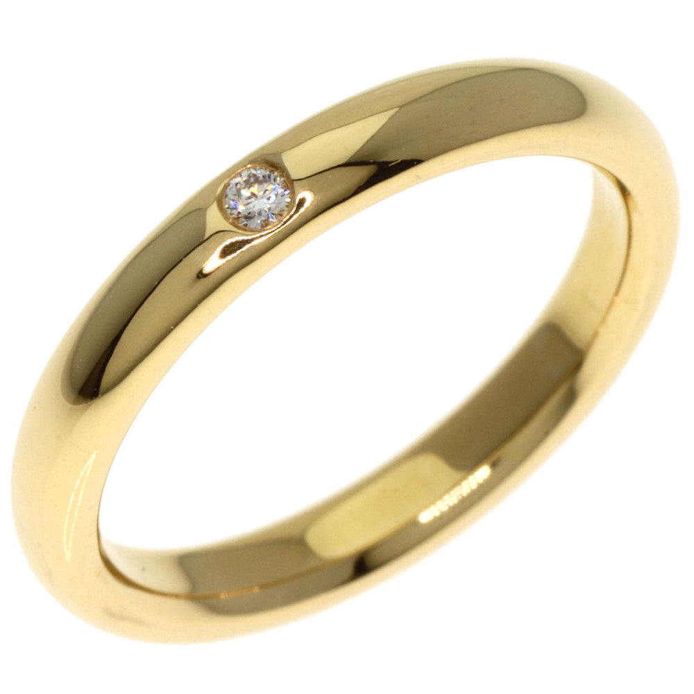 TIFFANY&Co. Ring 18K Yellow Gold gold Classic Wedding Band 1P Diamond Women Used Authentic