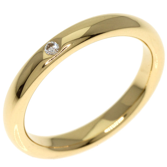 TIFFANY&Co. Ring 18K Yellow Gold gold Classic Wedding Band 1P Diamond Women Used Authentic