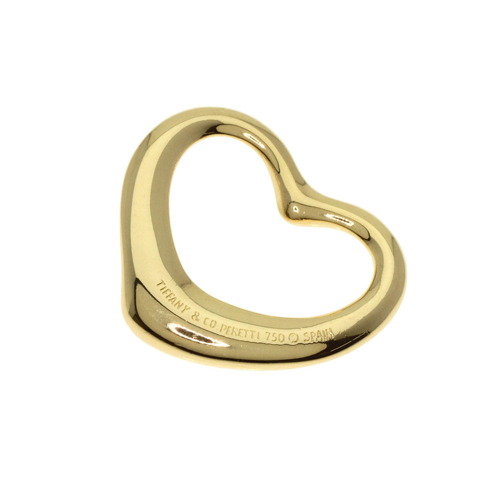 TIFFANY&Co. Pendant top 18K Yellow Gold gold Open heart diamond Women Used Authentic