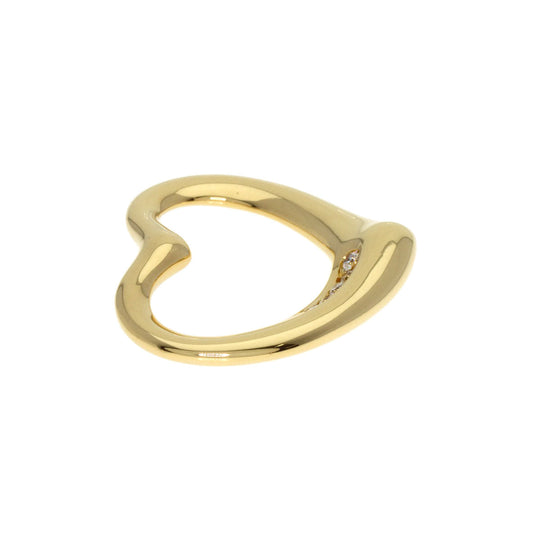 TIFFANY&Co. Pendant top 18K Yellow Gold gold Open heart diamond Women Used Authentic