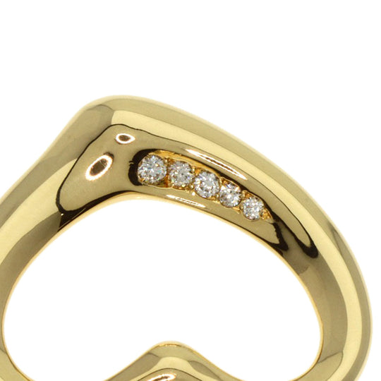 TIFFANY&Co. Pendant top 18K Yellow Gold gold Open heart diamond Women Used Authentic