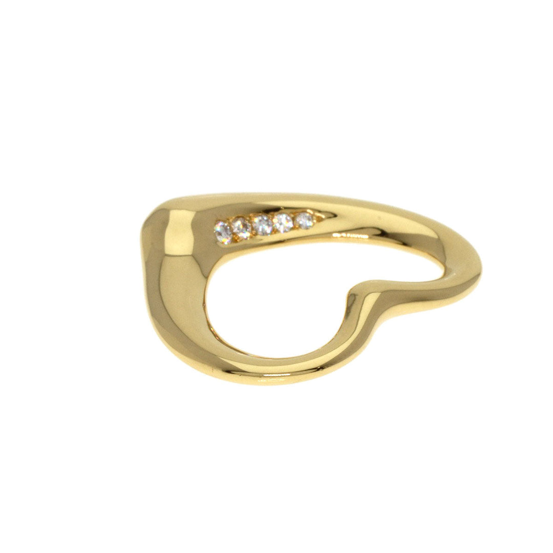 TIFFANY&Co. Pendant top 18K Yellow Gold gold Open heart diamond Women Used Authentic