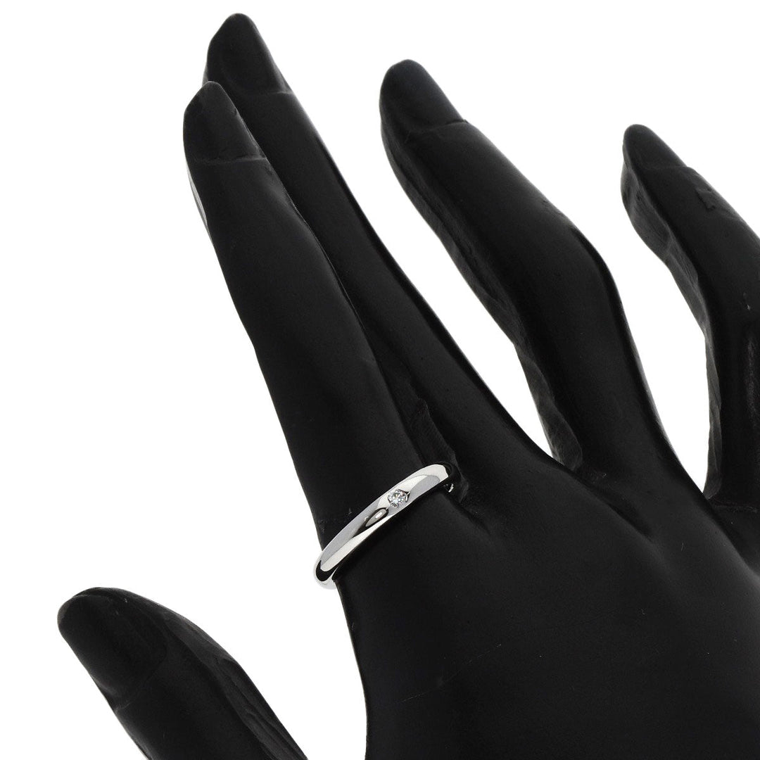 HARRY WINSTON Ring PT950 Silver Marriage 1P Diamond