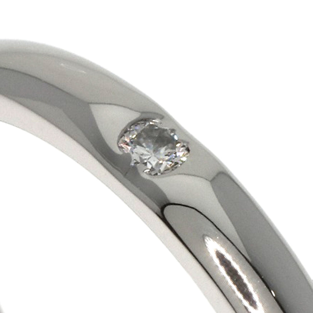 HARRY WINSTON Ring PT950 Silver Marriage 1P Diamond