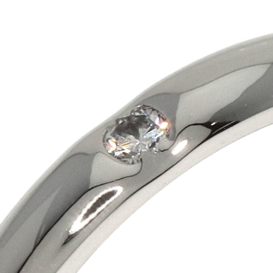 HARRY WINSTON Ring PT950 Silver Marriage 1P Diamond