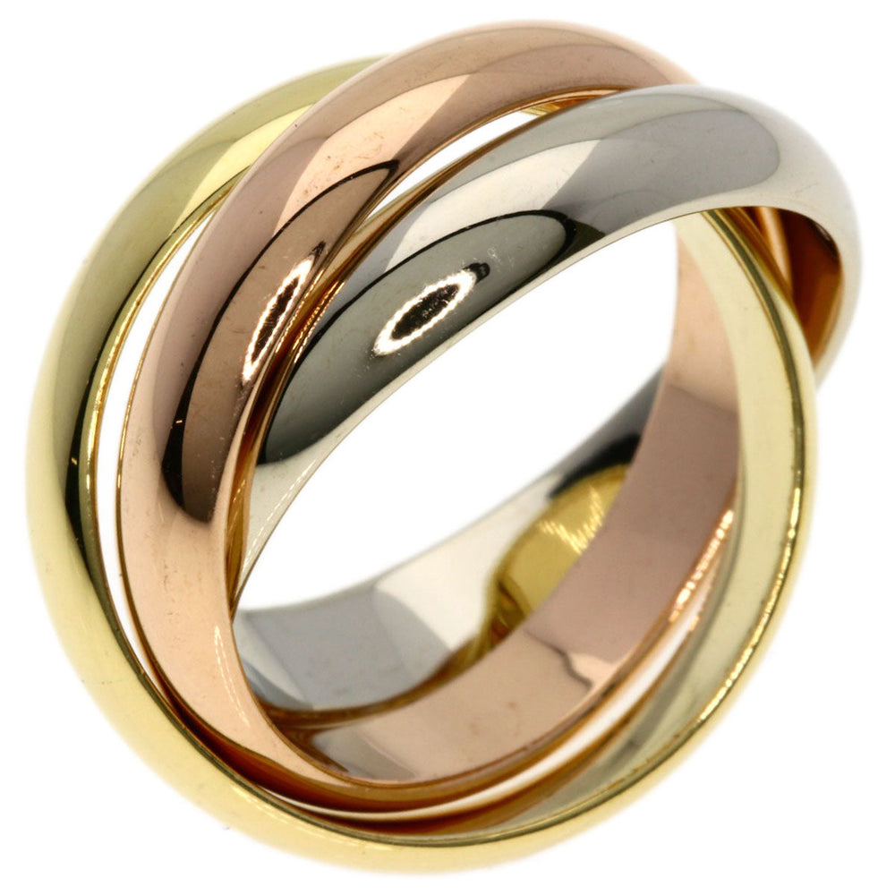 CARTIER Ring K18YG , K18WG , K18PG gold Trinity MM #49 Women Used Authentic