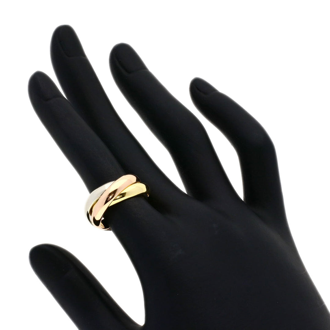 CARTIER Ring K18YG , K18WG , K18PG gold Trinity MM #49 Women Used Authentic