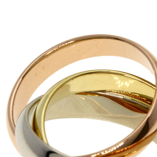 CARTIER Ring K18YG , K18WG , K18PG gold Trinity MM #49 Women Used Authentic