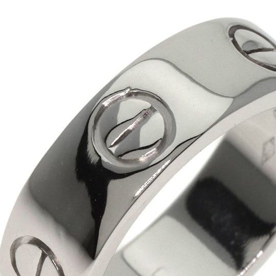 CARTIER Ring PT950 Silver Love Ring #46 Women Used Authentic