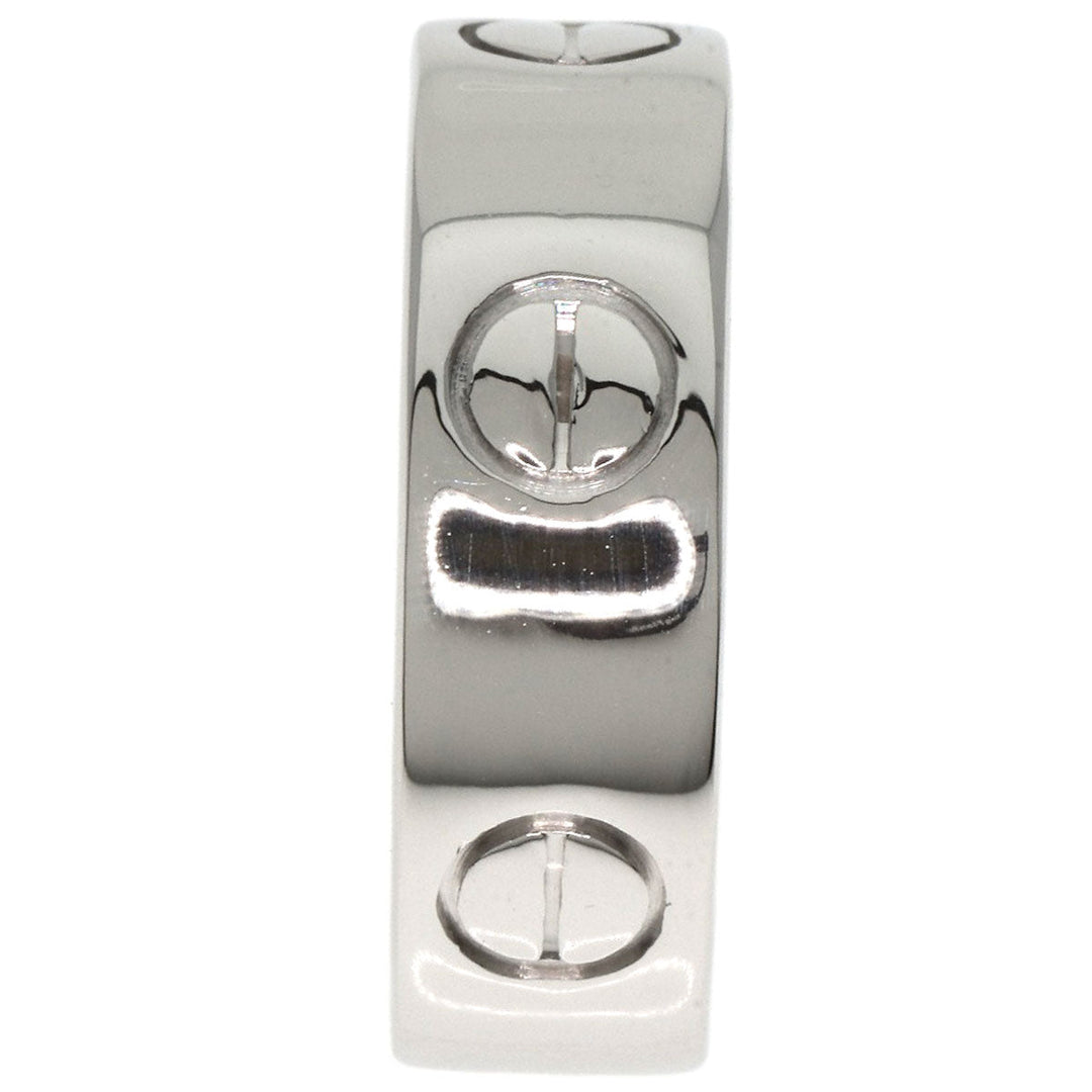 CARTIER Ring PT950 Silver Love Ring #46 Women Used Authentic