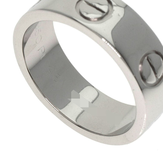 CARTIER Ring PT950 Silver Love Ring #46 Women Used Authentic