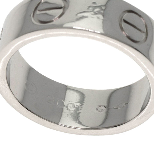 CARTIER Ring PT950 Silver Love Ring #46 Women Used Authentic