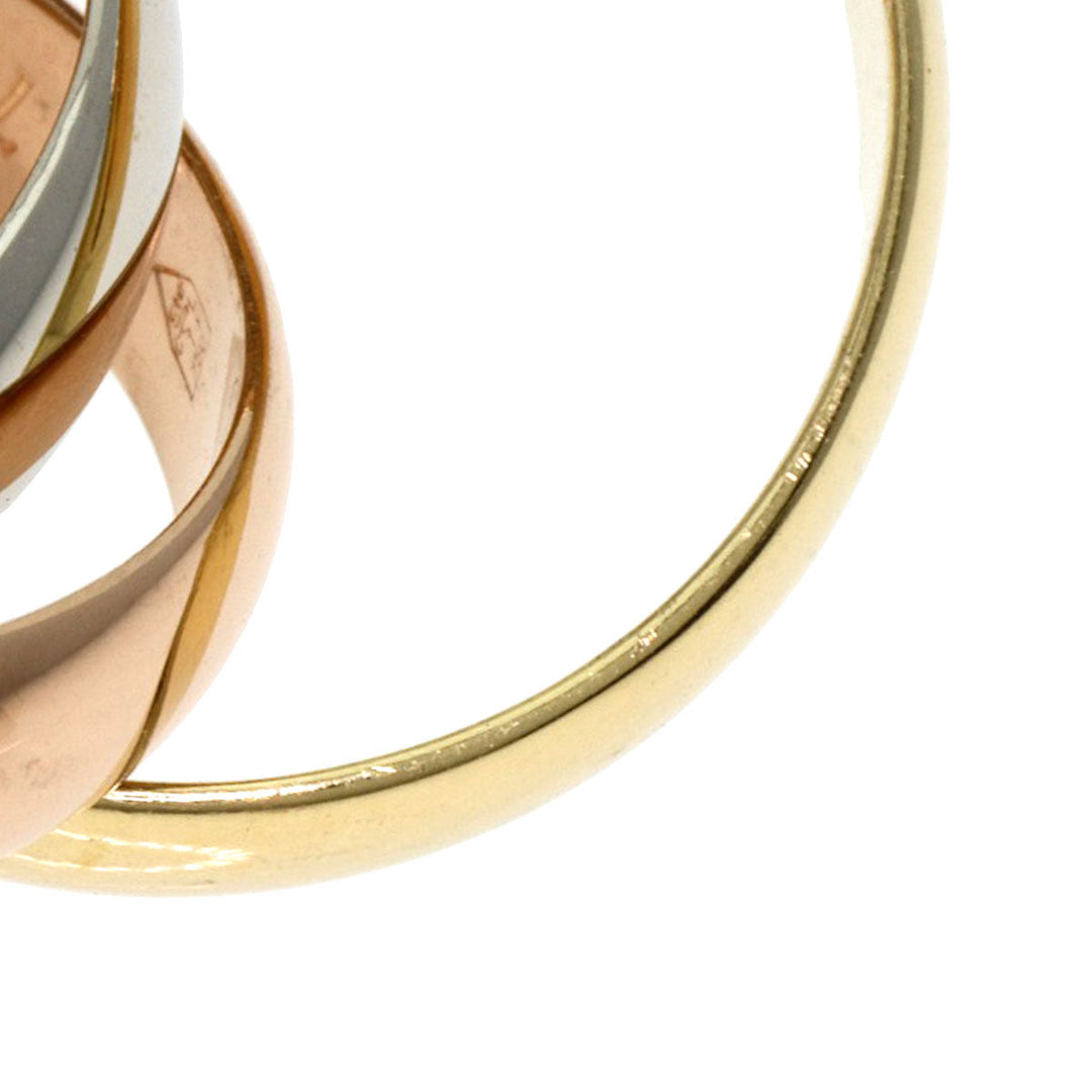 CARTIER Ring K18YG , K18WG , K18PG gold Trinity #47 Women Used Authentic