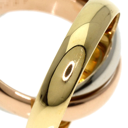 CARTIER Ring K18YG , K18WG , K18PG gold Trinity #47 Women Used Authentic